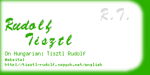 rudolf tisztl business card
